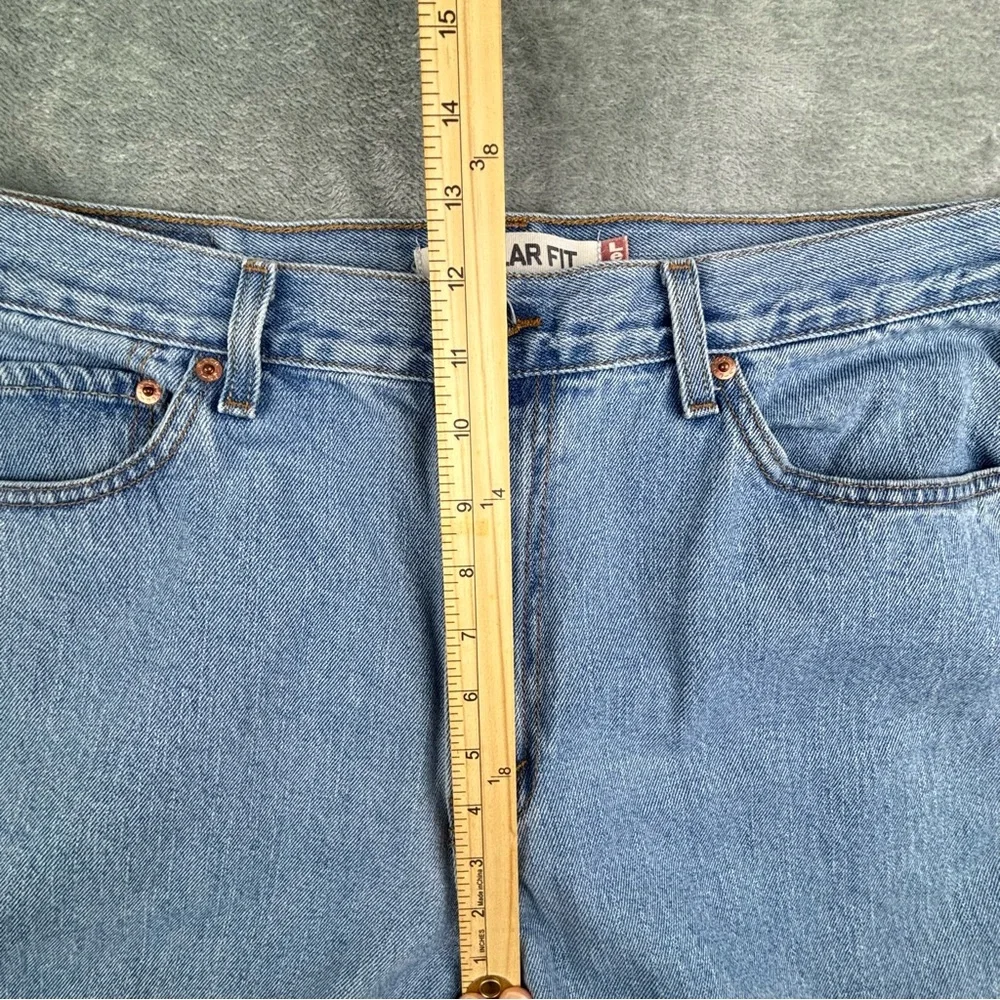 Levi's 505 Jeans Mens 36x34‎ Blue Light Wash Y2K Vintage Denim Regular Straight